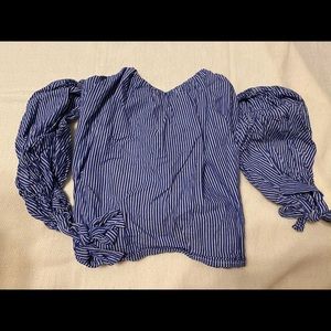 Francesca’s Blue Striped Blouse